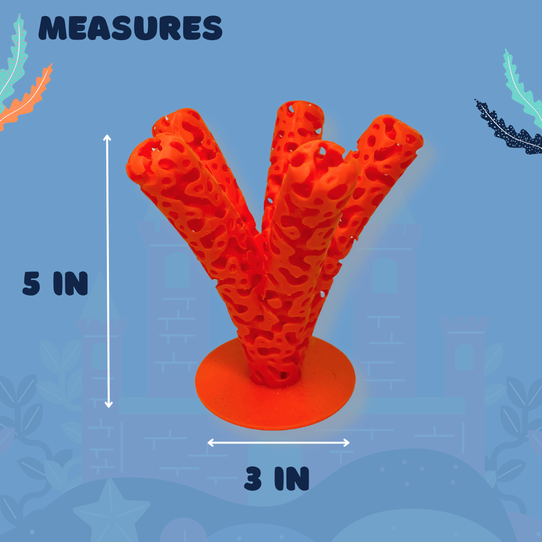 Aquarium Coral Frag Stand Branch | Lattice Coral Structure Branch Design with 5 Frag Mounts