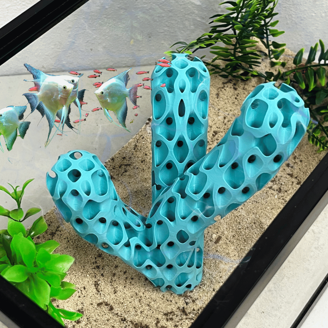 Aquatic Branch Haven – Lattice Coral Reef Branch Decor for Fish, Shrimp, & Aquatic Pets