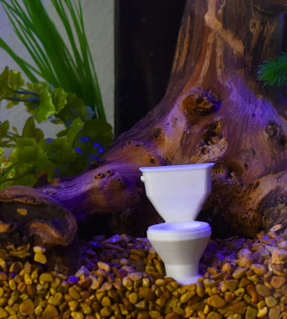 Chatelet Toilet Bowl Aquarium Decor | Funny Decorations for Shrimp & Fish Aquariums or Lizard Terrariums | Made in USA Toilet Bowl